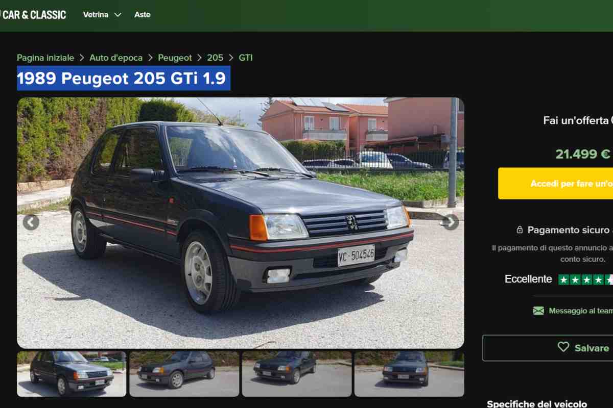 Peugeot in vendita anni '80