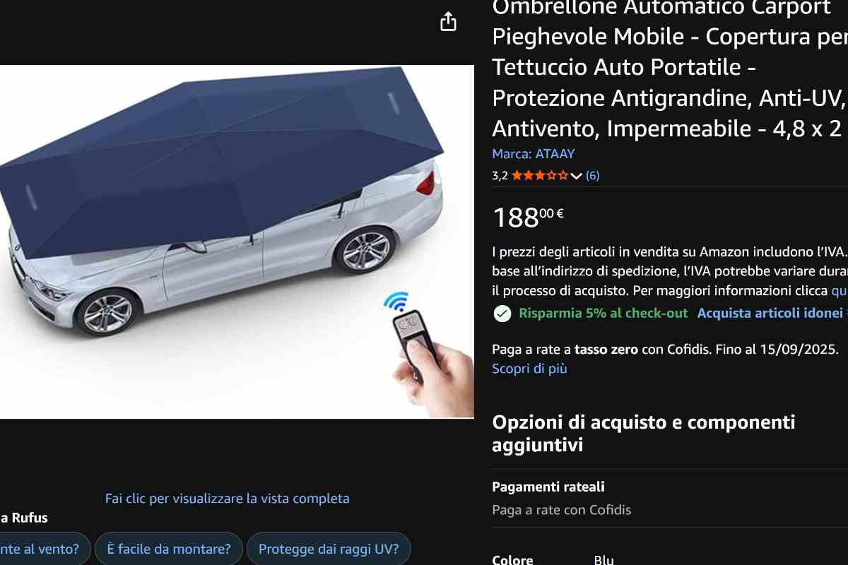 Ombrellone auto
