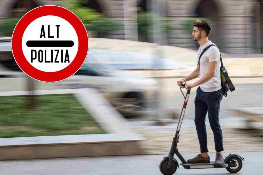 Monopattino casco causa